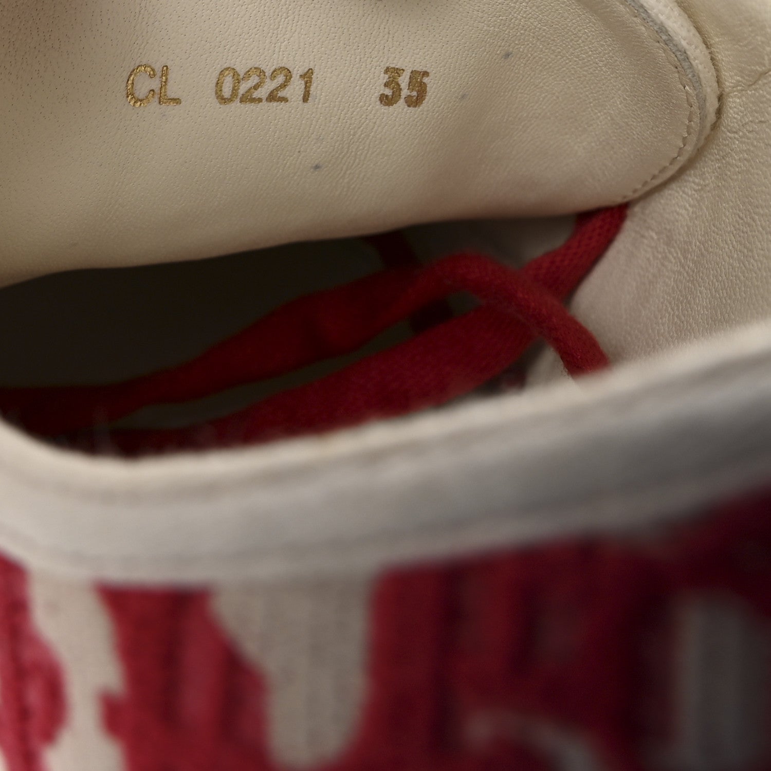 Christian Dior Canvas Oblique Walk'N'Dior Low Top Sneakers 35 Framboise 9 of 9