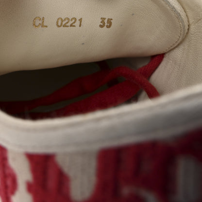 Christian Dior Canvas Oblique Walk'N'Dior Low Top Sneakers 35 Framboise 9 of 9