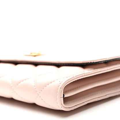 Versace Lambskin Quilted Medusa Wallet on Chain Crossbody Light Pink 9 of 10