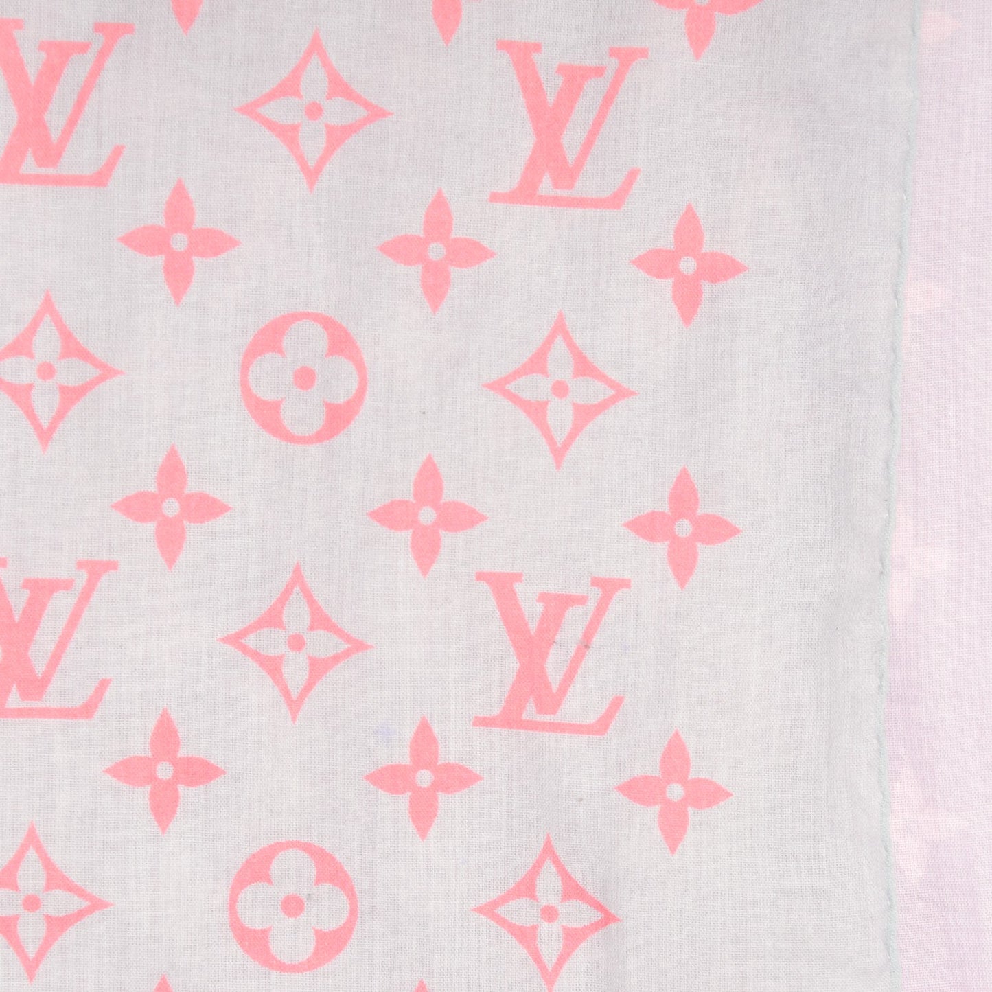 Cotton Monogram Sunrise Stole Blue Ciel