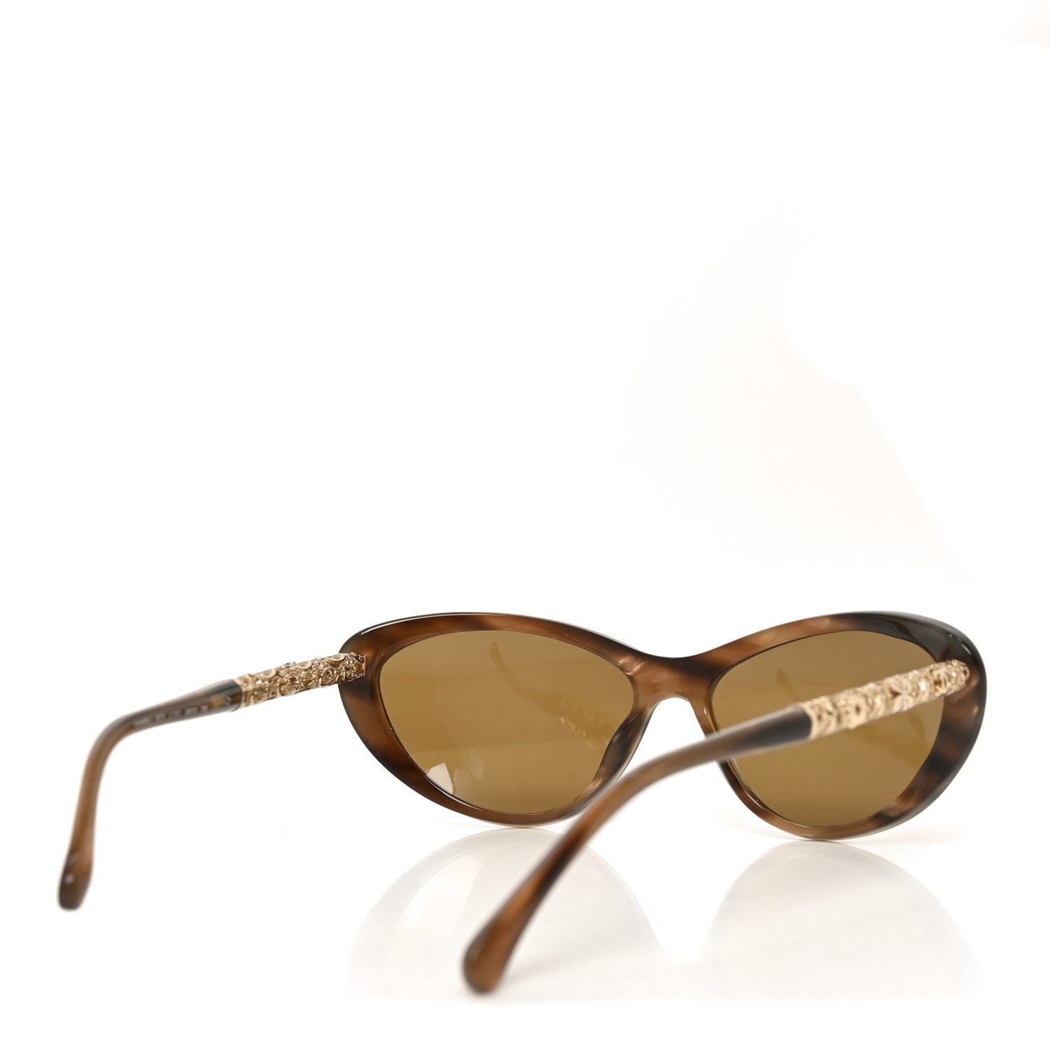 Chanel Acetate Polarized Bijou Cat Eye Sunglasses 3270 Tortoise 4 of 7