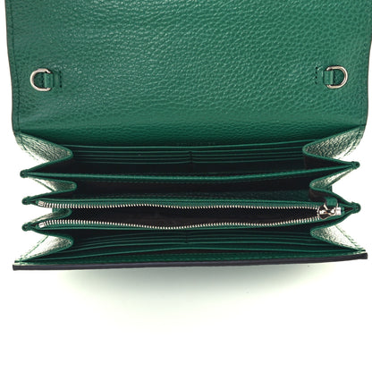 Gucci Calfskin Mini Dionysus Chain Wallet Emerald 5 of 10
