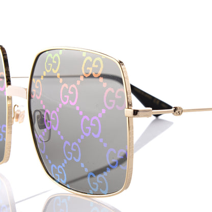Gucci Rectangular Frame Sunglasses GG0414S Black 7 of 8