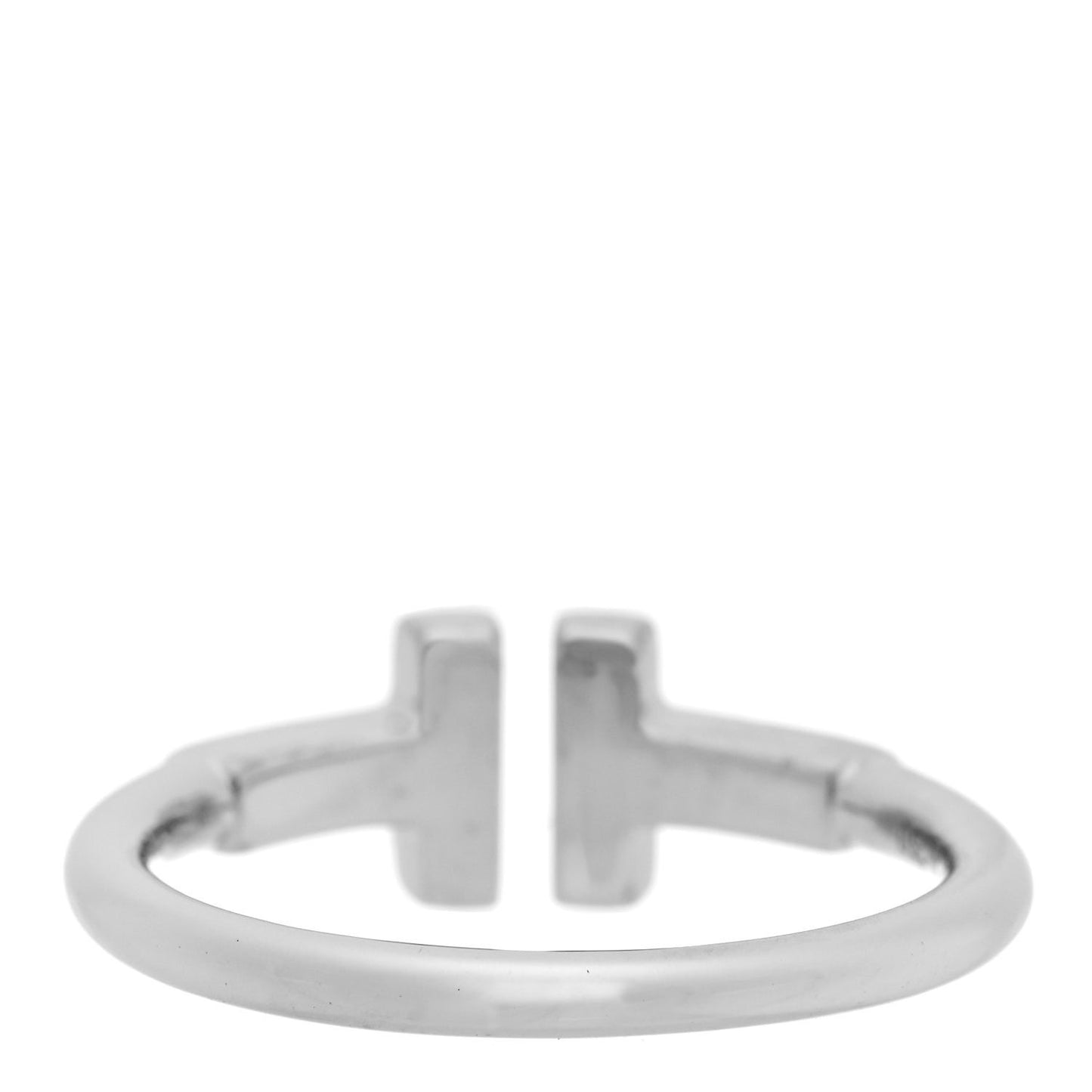 18K White Gold T Wire Ring 48 4.5