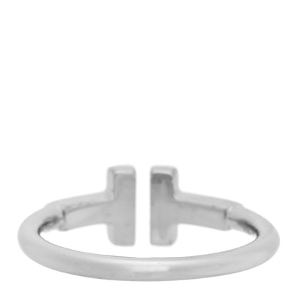 Tiffany 18K White Gold T Wire Ring 48 4.5 3 of 4