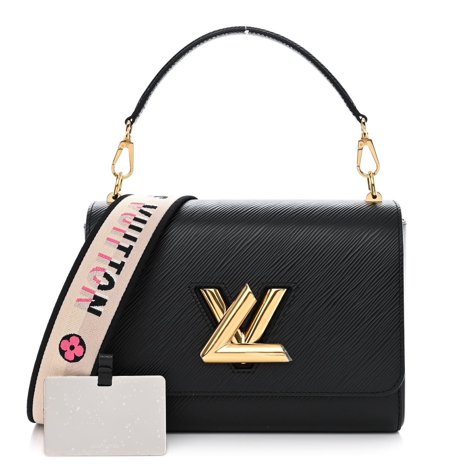 Louis Vuitton Epi Twist Top Handle Shoulder Bag MM Black 1 of 10