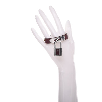Hermes Stainless Steel Clemence 20mm Kelly Cadena Quartz Watch Rouge 2 of 5