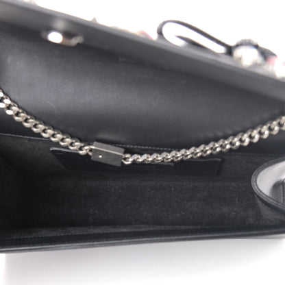 Saint Laurent Calfskin Embellished Medium Monogram Kate Satchel Black 4 of 4