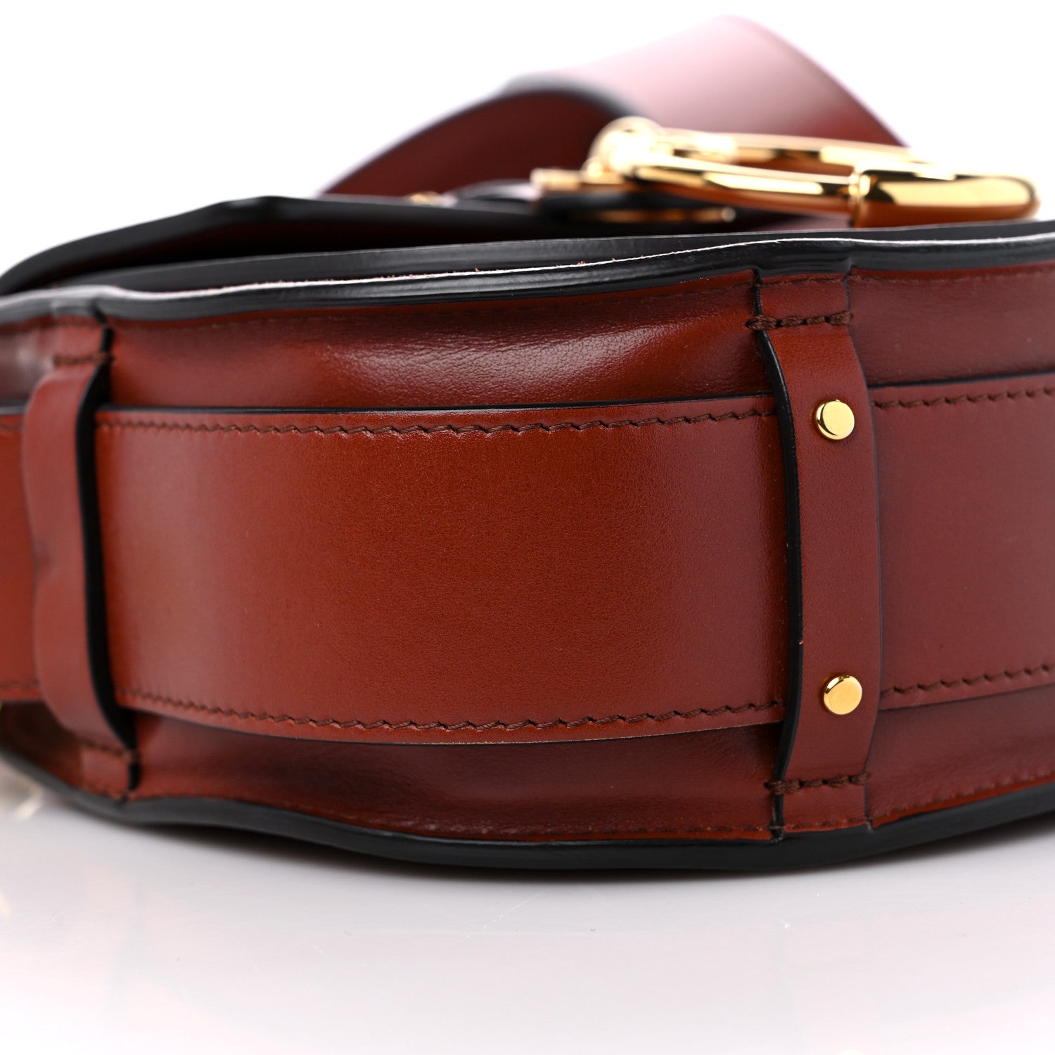 Chloe Calfskin Suede Small Tess Bag Sepia Brown 7 of 8