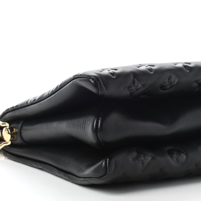 Louis Vuitton Lambskin Embossed Monogram Coussin PM Black 8 of 9