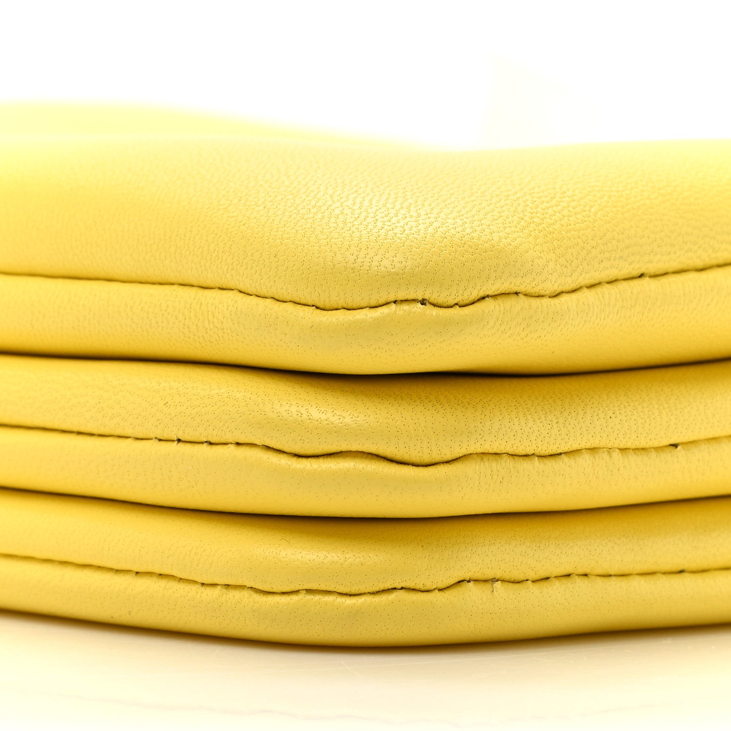 Celine Lambskin Small Trio Crossbody Bag Citron 10 of 14