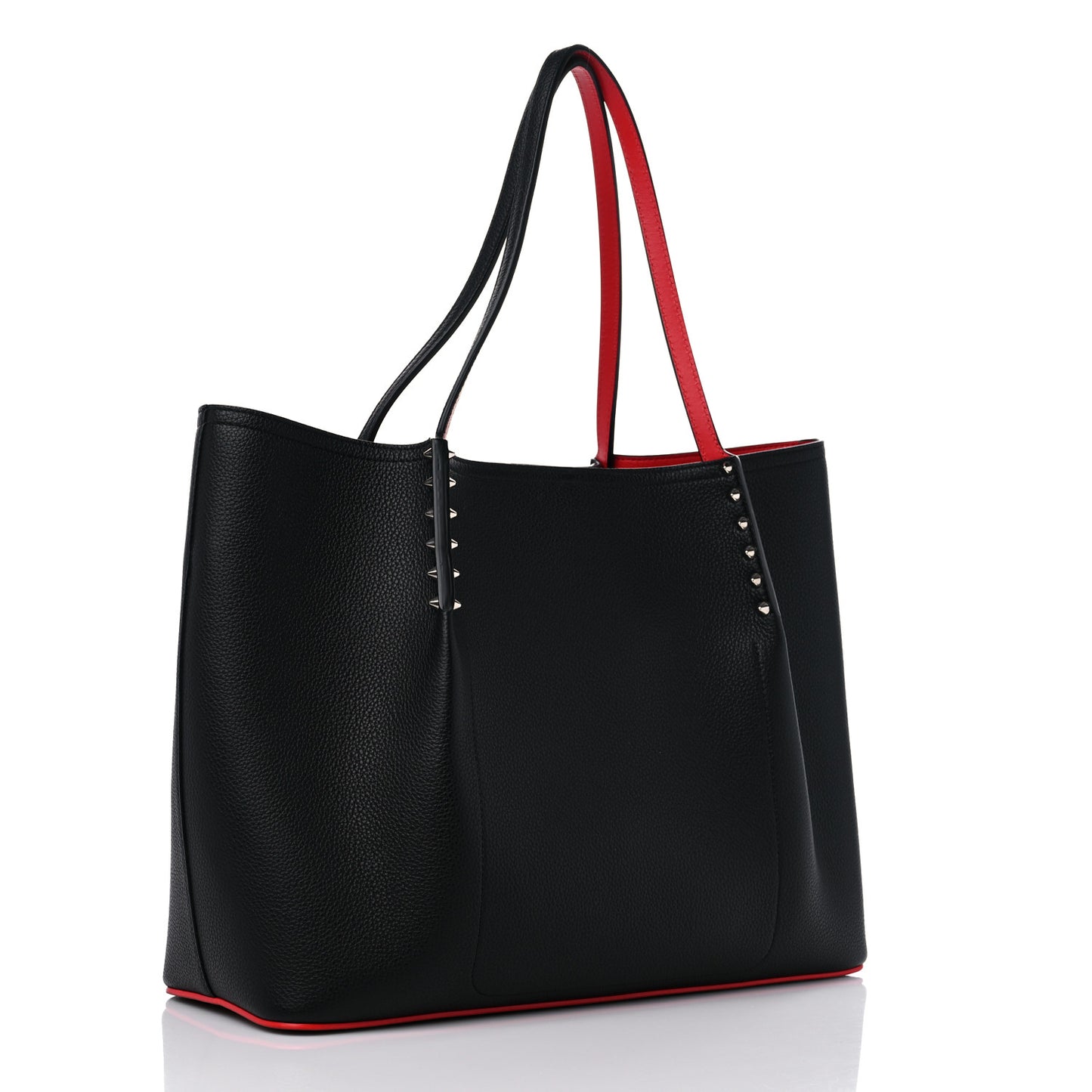 Calfskin Spiked Large Cabarock Shopper Tote Black