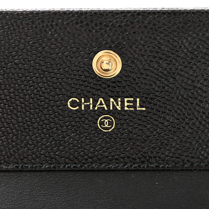 Chanel Caviar Chevron Quilted Boy Compact Wallet Black 6 of 11