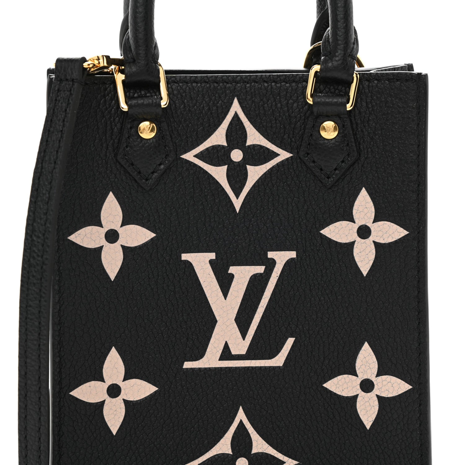 Louis Vuitton Empreinte Monogram Giant Petit Sac Plat Black Beige 7 of 8