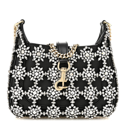 Gucci Calfskin Crystal Mini Jackie Notte Bag Black 1 of 12