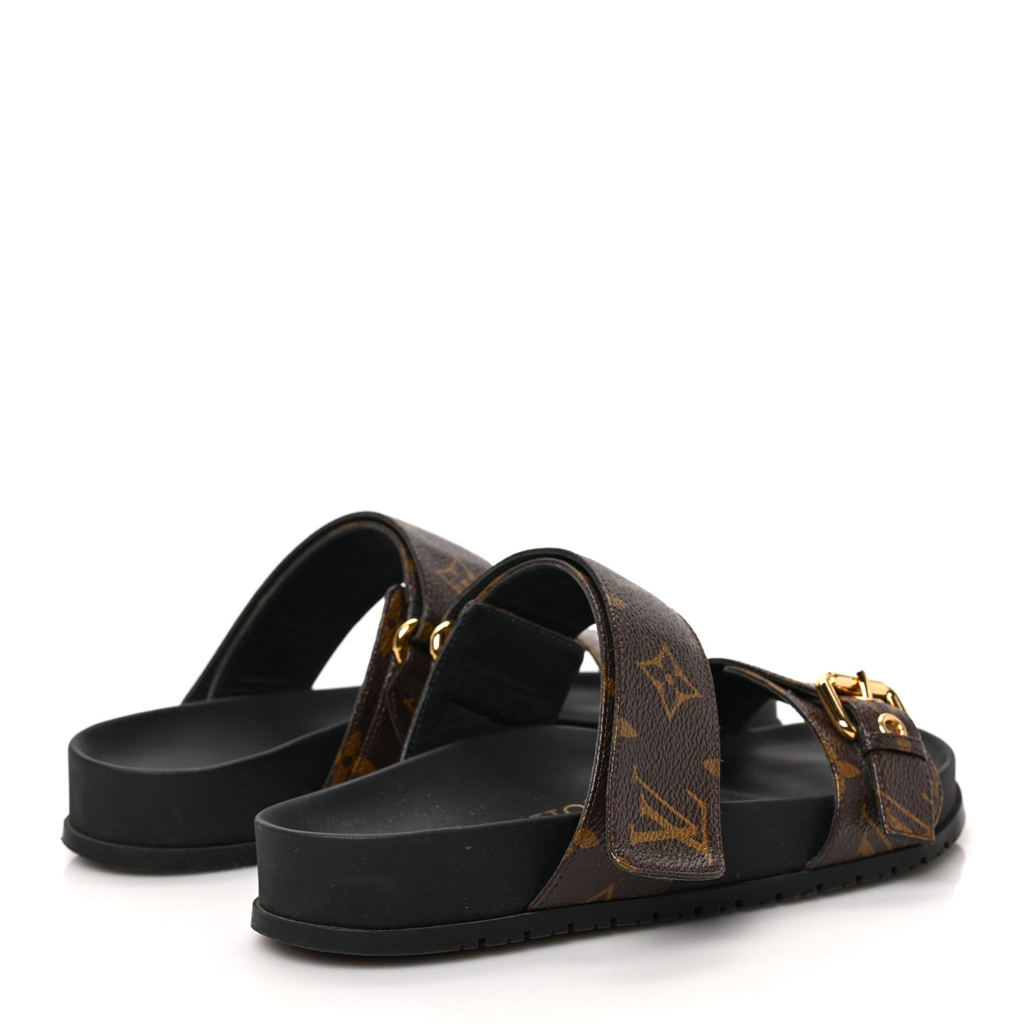 Monogram Bom Dia Mule Sandals 35 Black