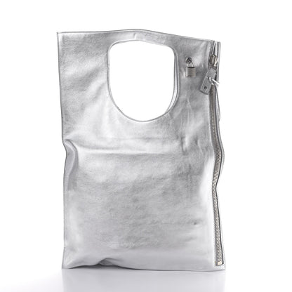 Tom Ford Metallic Calfskin Alix Padlock Zip Shoulder Bag Silver 3 of 14