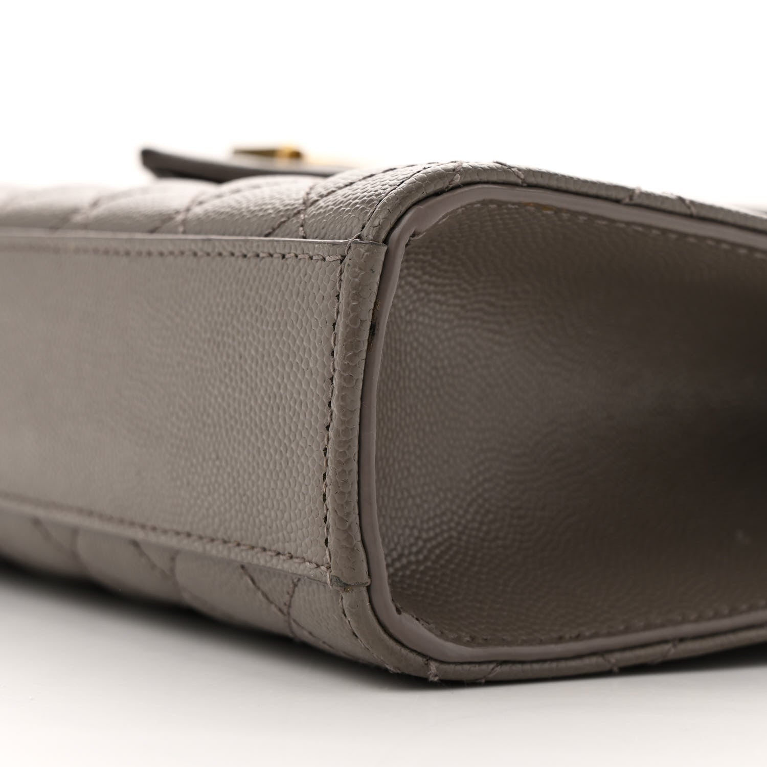 Saint Laurent Grain De Poudre Textured Mixed Matelasse Medium Triquilt Monogram Satchel Fog 10 of 15