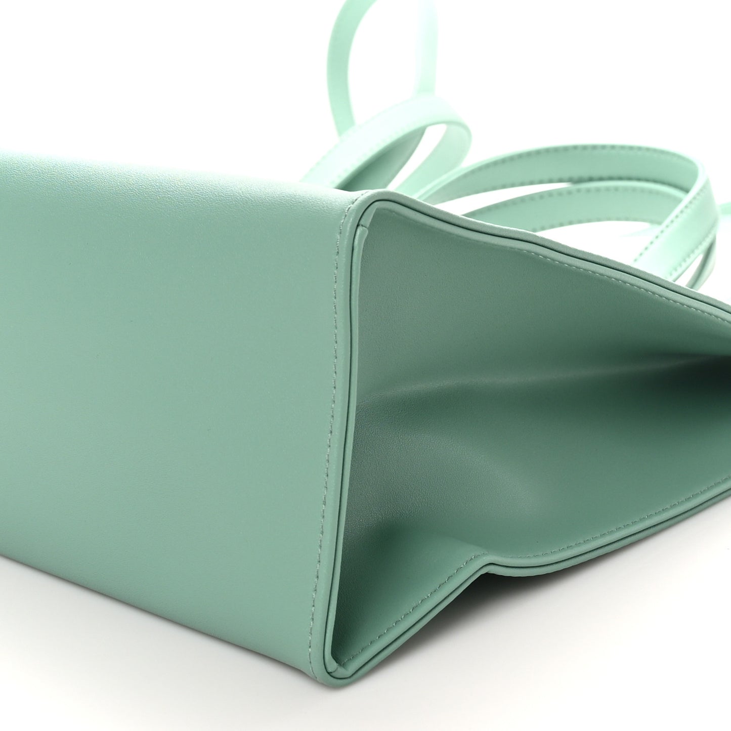 Vegan Leather Medium Shopping Bag Sage