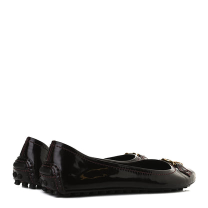 Louis Vuitton Patent Calfskin Oxford Ballerina Flats 40 Amarante 4 of 10
