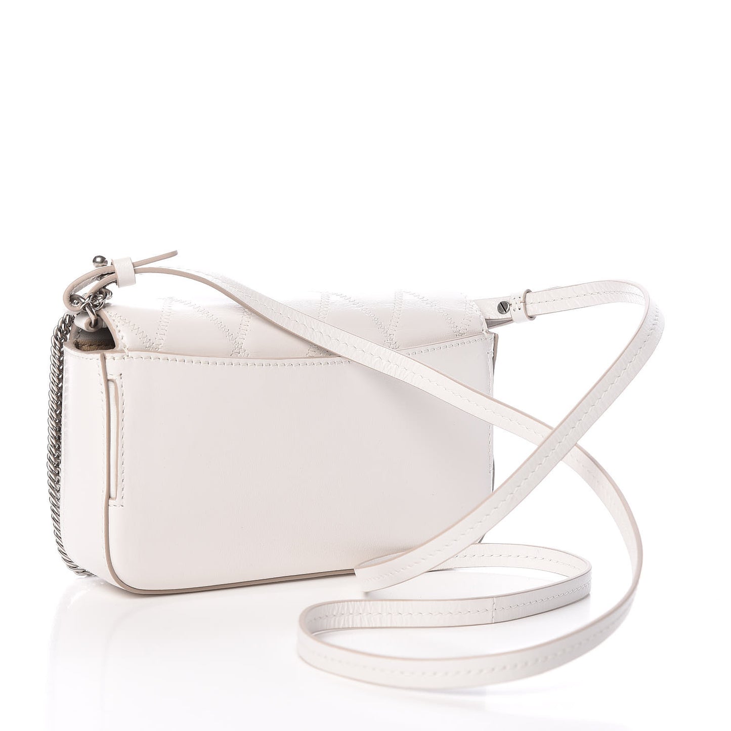 Goatskin Quilted GV3 Mini Pocket Convertible Bag White