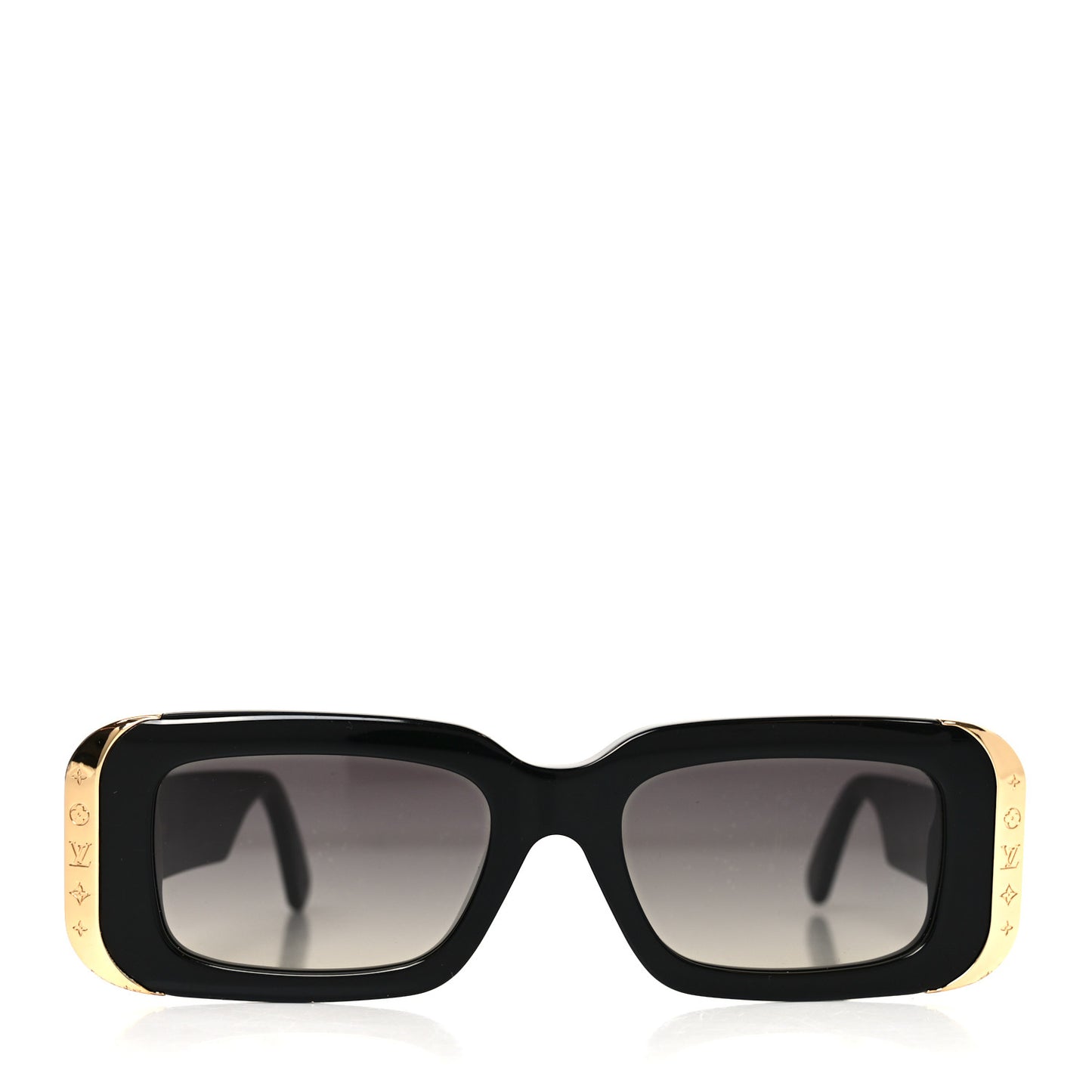 Acetate LV Moon Rectangle Sunglasses Z1653E Black