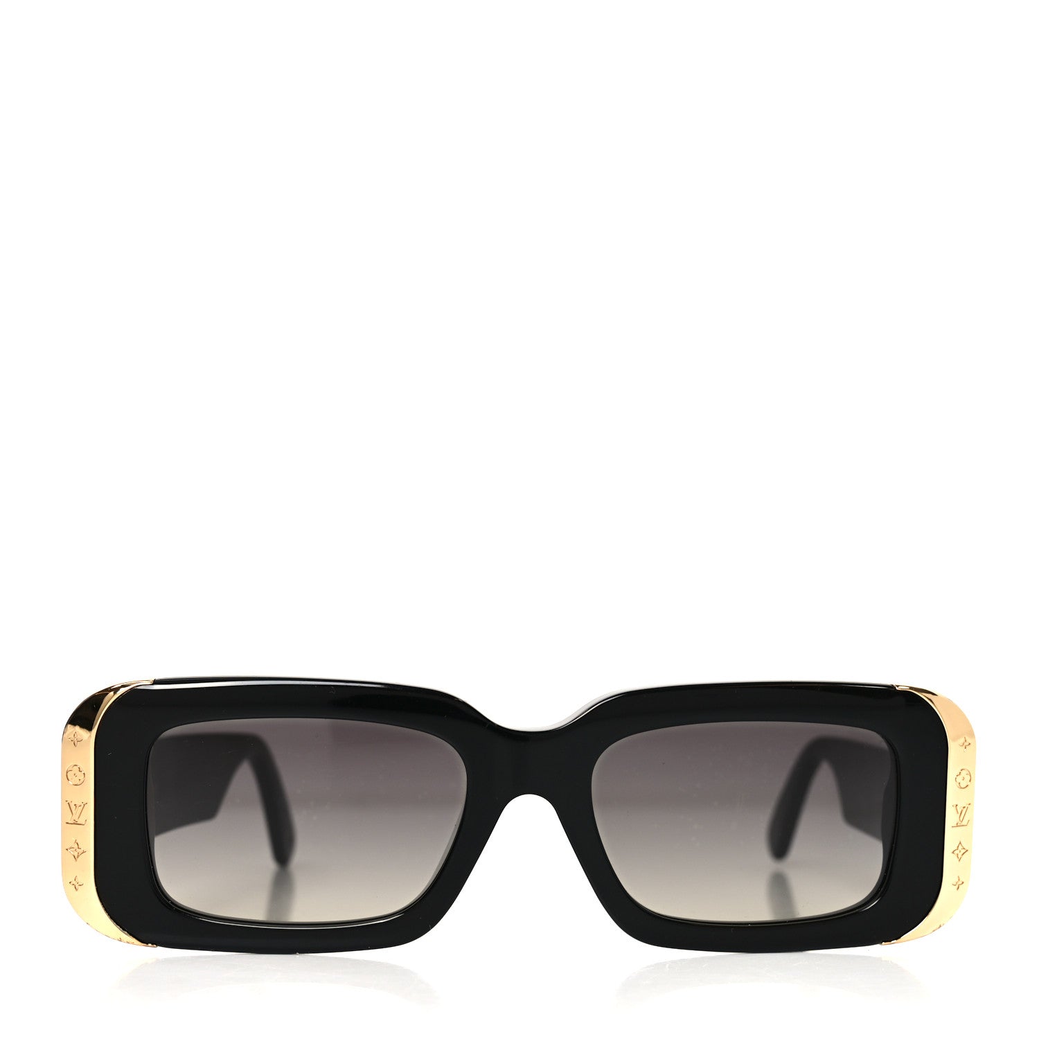 Louis Vuitton Acetate LV Moon Rectangle Sunglasses Z1653E Black 2 of 7
