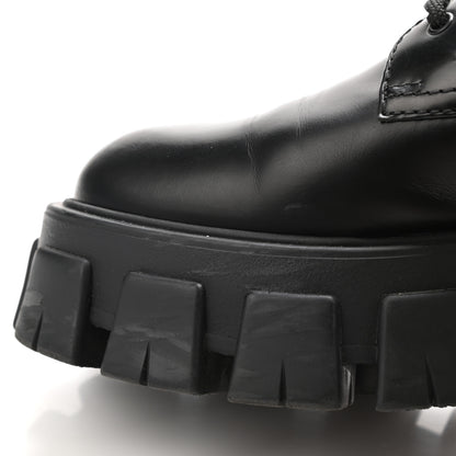 Prada Spazzolato Rois Nylon Metal Triangle Logo Monolith Pouch Pocket 55mm Boots 39 Black 10 of 12