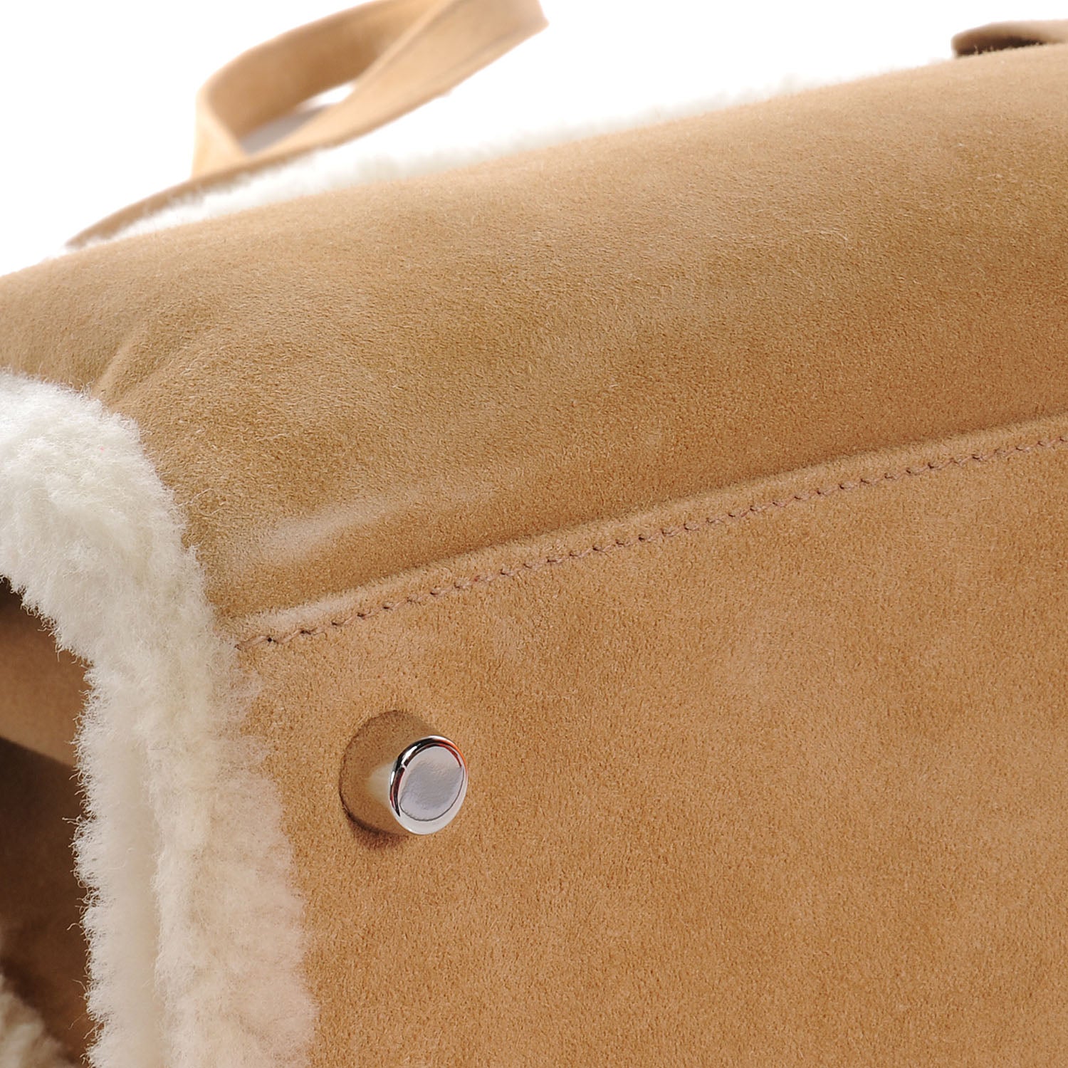 Hermes Veau Doblis Suede Mouton Shearling Teddy Plush Kelly Retourne 40 Alezan 4 of 11