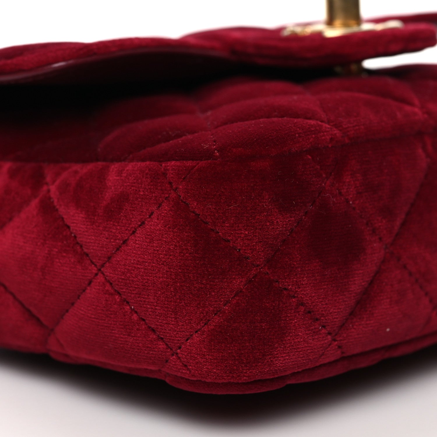 Chanel Velvet Enamel Mini Flap Red 9 of 12