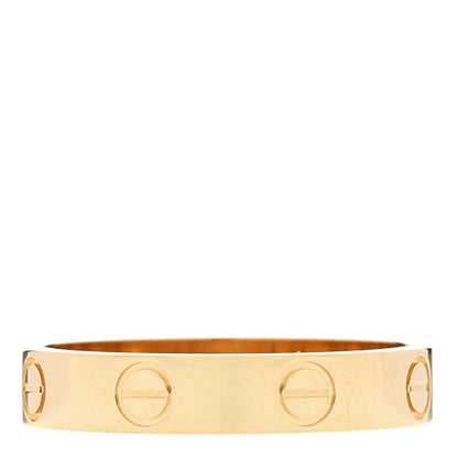 Cartier 18K Yellow Gold 3.5mm LOVE Wedding Band Ring 53 6.5 3 of 5