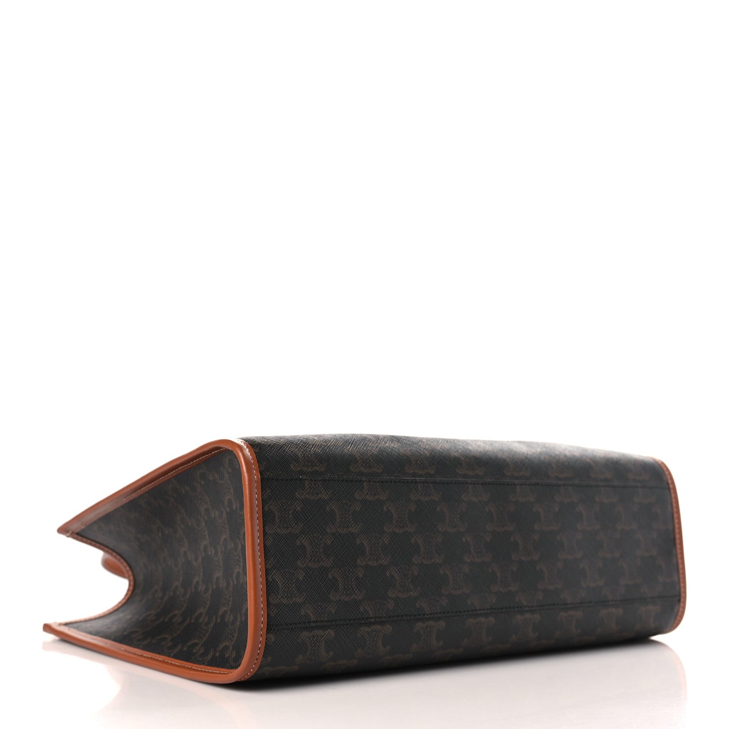 Triomphe Canvas Calfskin Mini Horizontal Cabas Tan