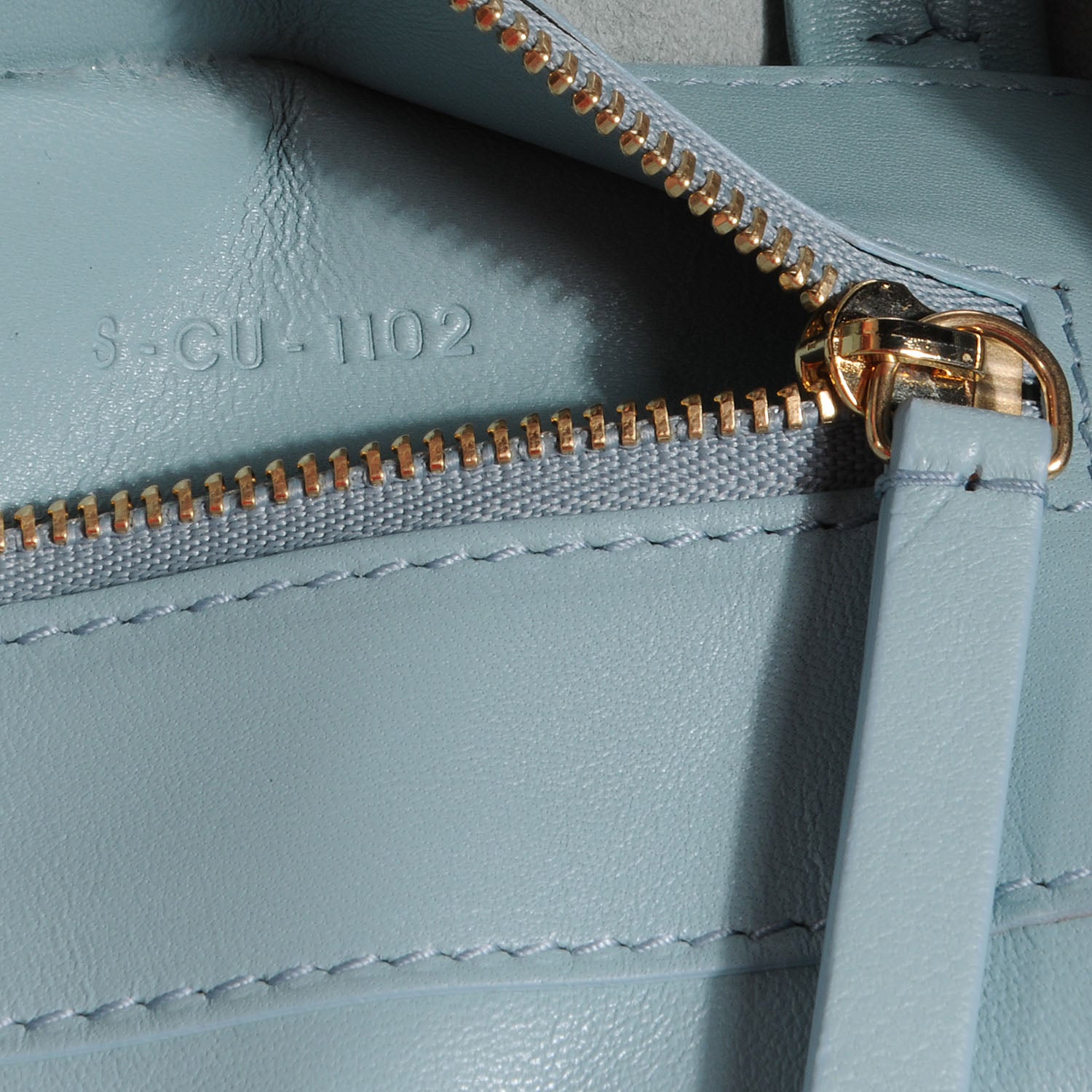 Celine Lambskin Horizontal Bi-Color Cabas Black Glacier 8 of 8