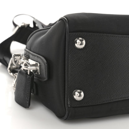 Prada Nylon Saffiano Re-Edition 2005 Top Handle Crossbody Bag Black 7 of 8