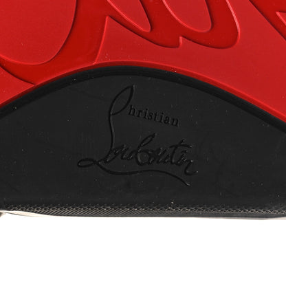 Christian Louboutin Calfskin Studded Mens Pool Fun Platform Flat Slide Sandals 44 Black 7 of 8
