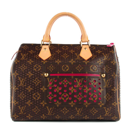 Louis Vuitton Monogram Perforated Speedy 30 Fuchsia 1 of 7