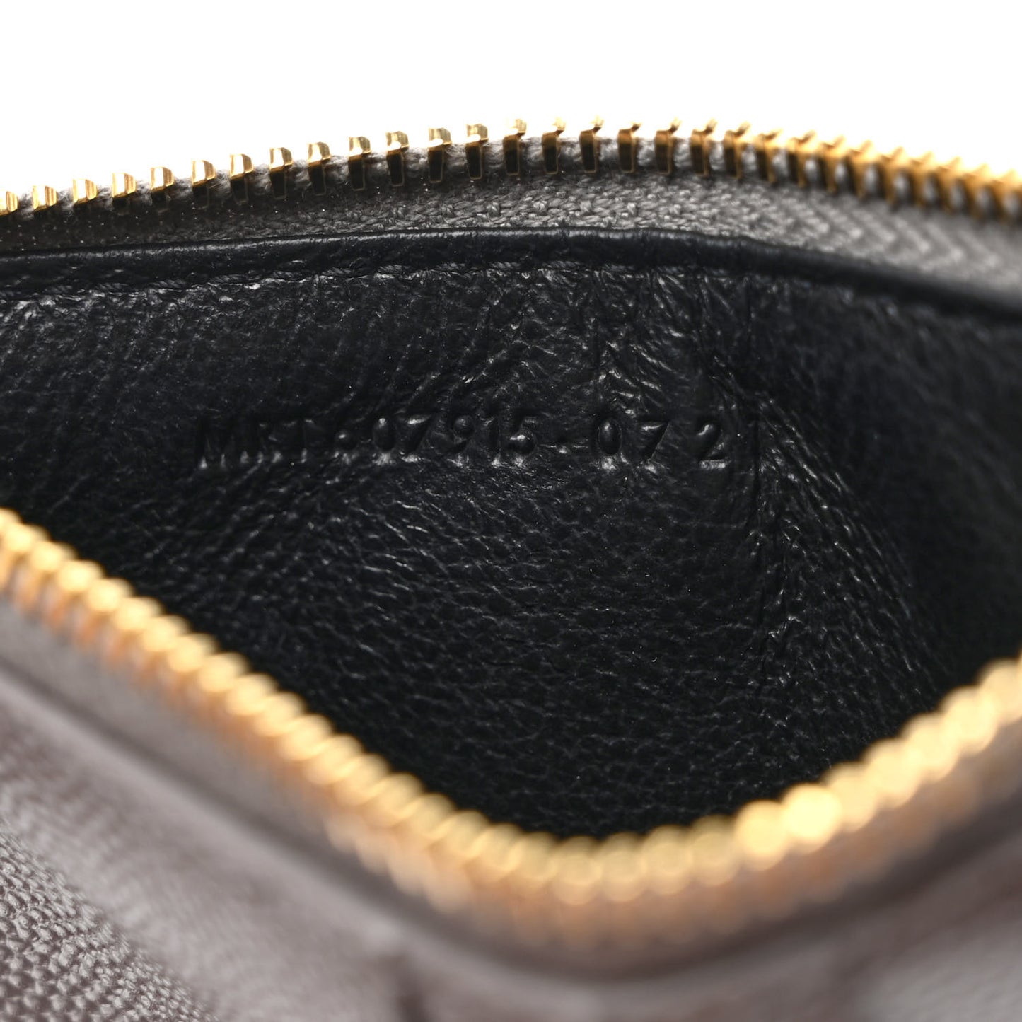 Grain De Poudre Matelasse Chevron Monogram Fragments Zippered Card Case Fog