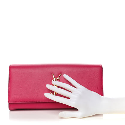 Saint Laurent Grain De Poudre Classic Monogram Cassandre Clutch Lipstick Fuchsia 3 of 10