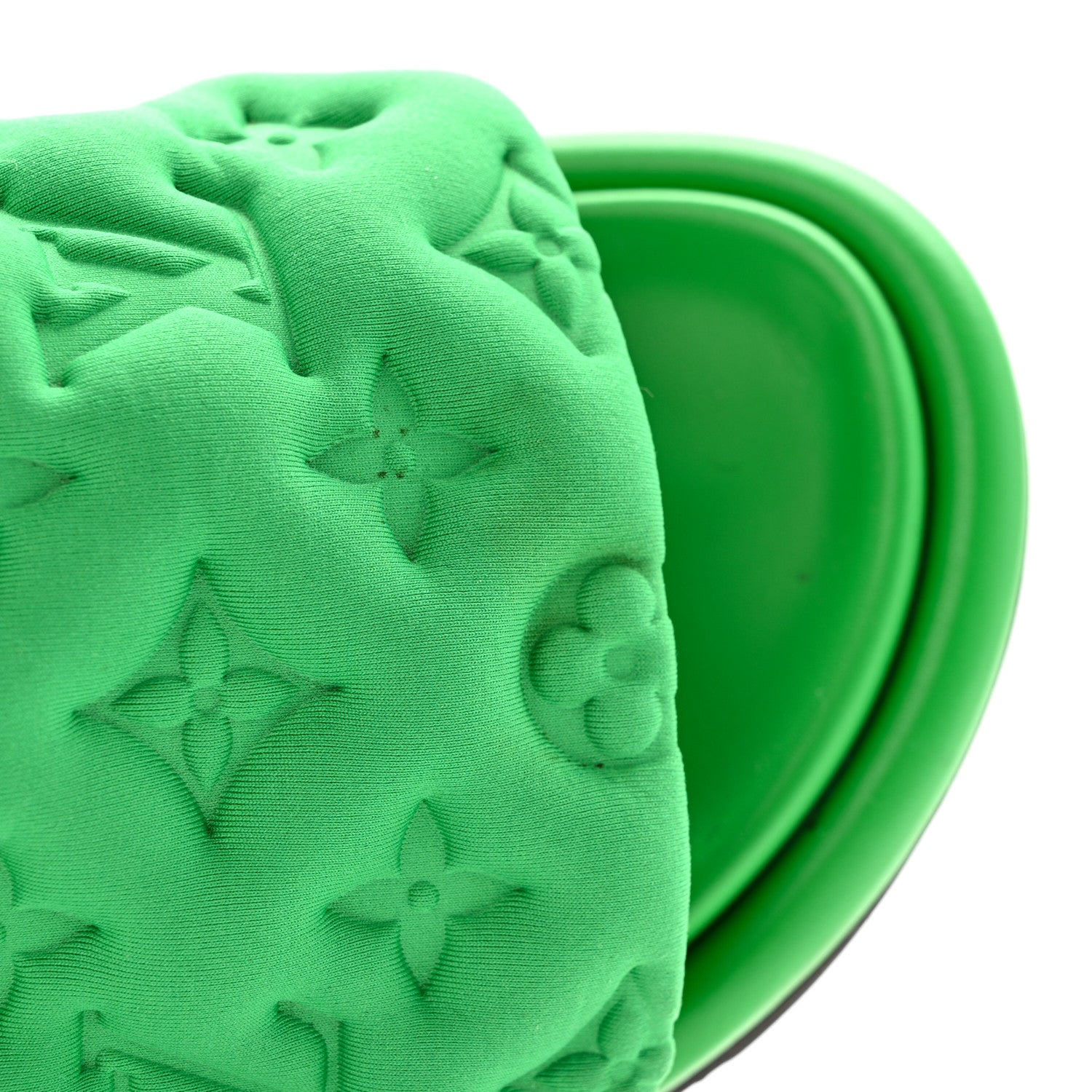 Louis Vuitton Technical Fabric Embossed Monogram Pool Pillow Comfort Mules 35 Green 11 of 12