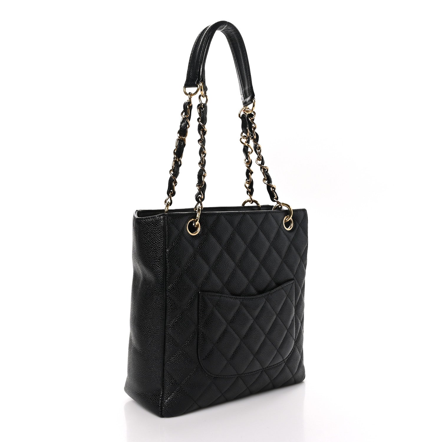 Chanel Caviar Quilted Petit Shopping Tote PST Black 3 of 10