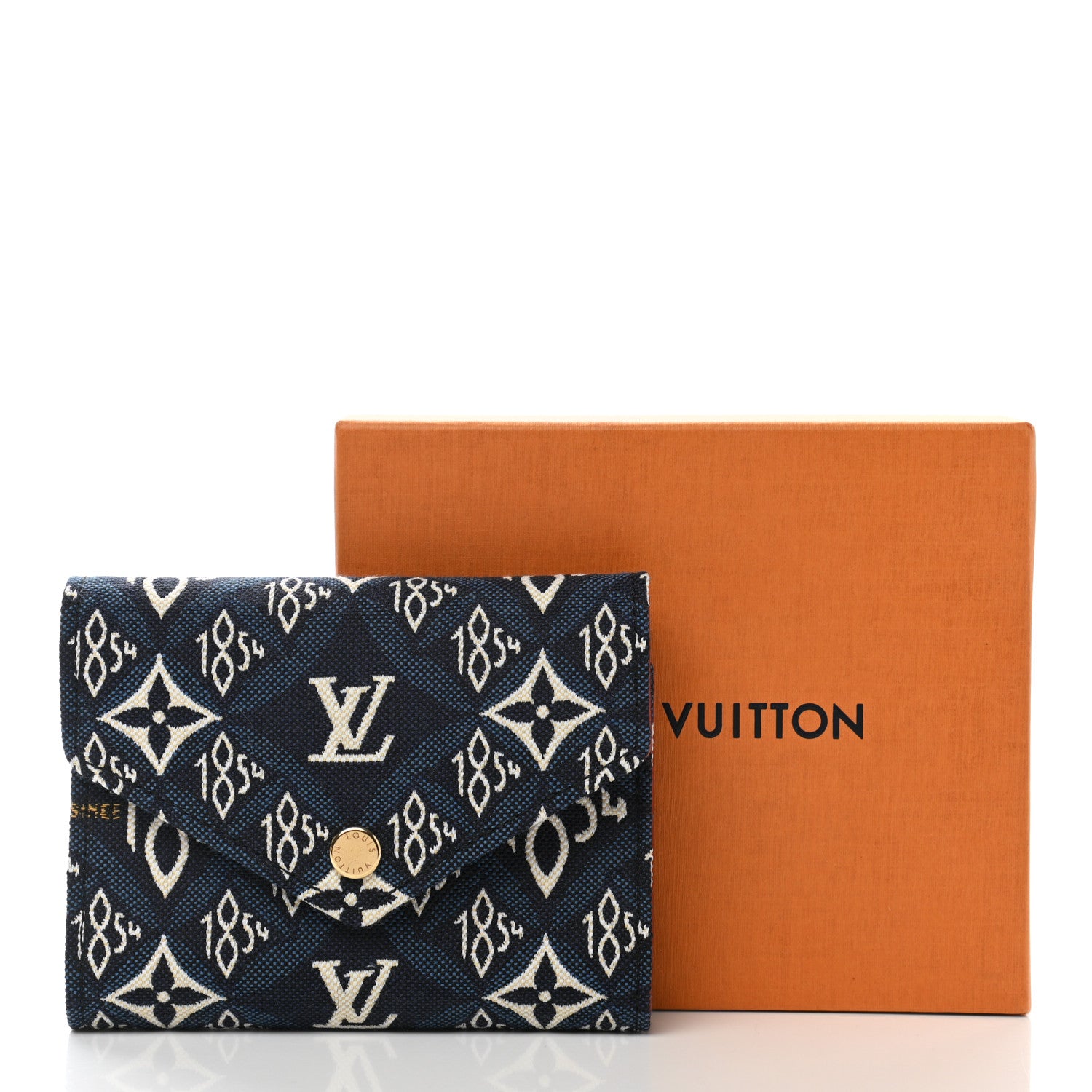 Louis Vuitton Jacquard Since 1854 Victorine Wallet Blue 8 of 8