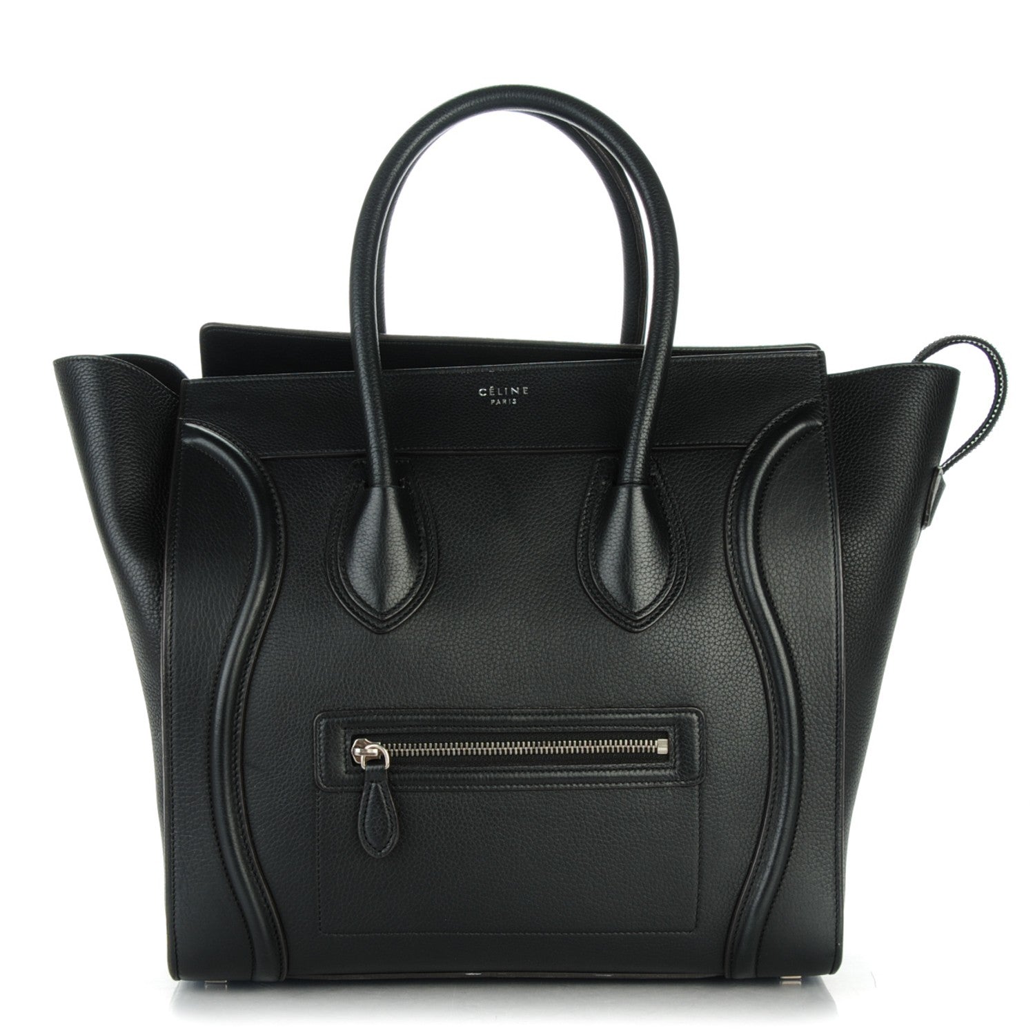 Celine Drummed Calfskin Mini Luggage Black 1 of 9