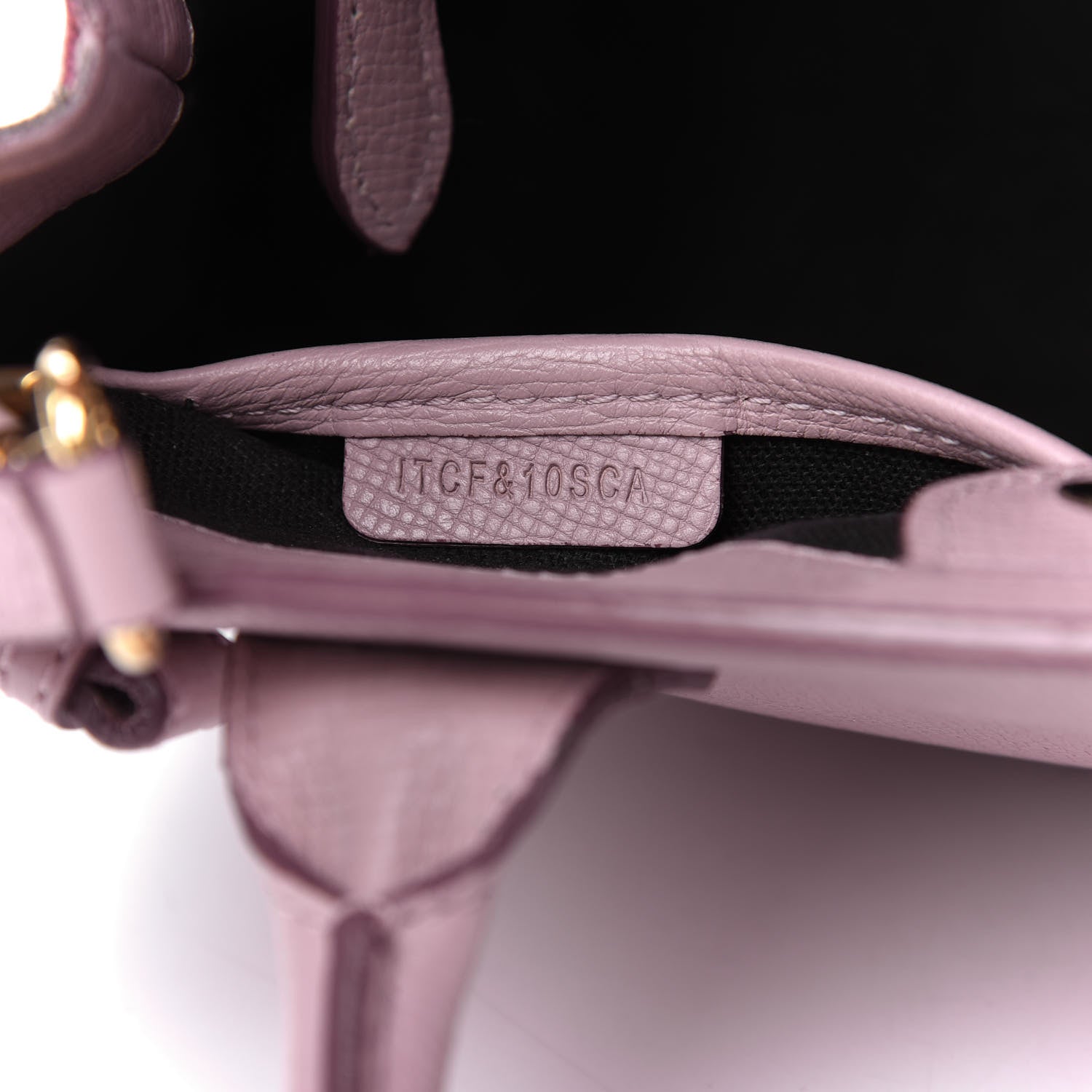 Burberry Grainy Calfskin House Check Small Banner Tote Pale Orchid 9 of 16
