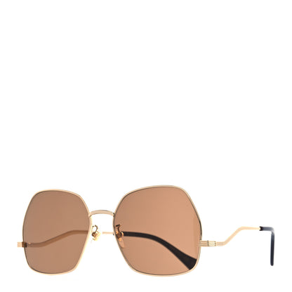Gucci Metal Frame Sunglasses GG0972S Gold Brown 1 of 7