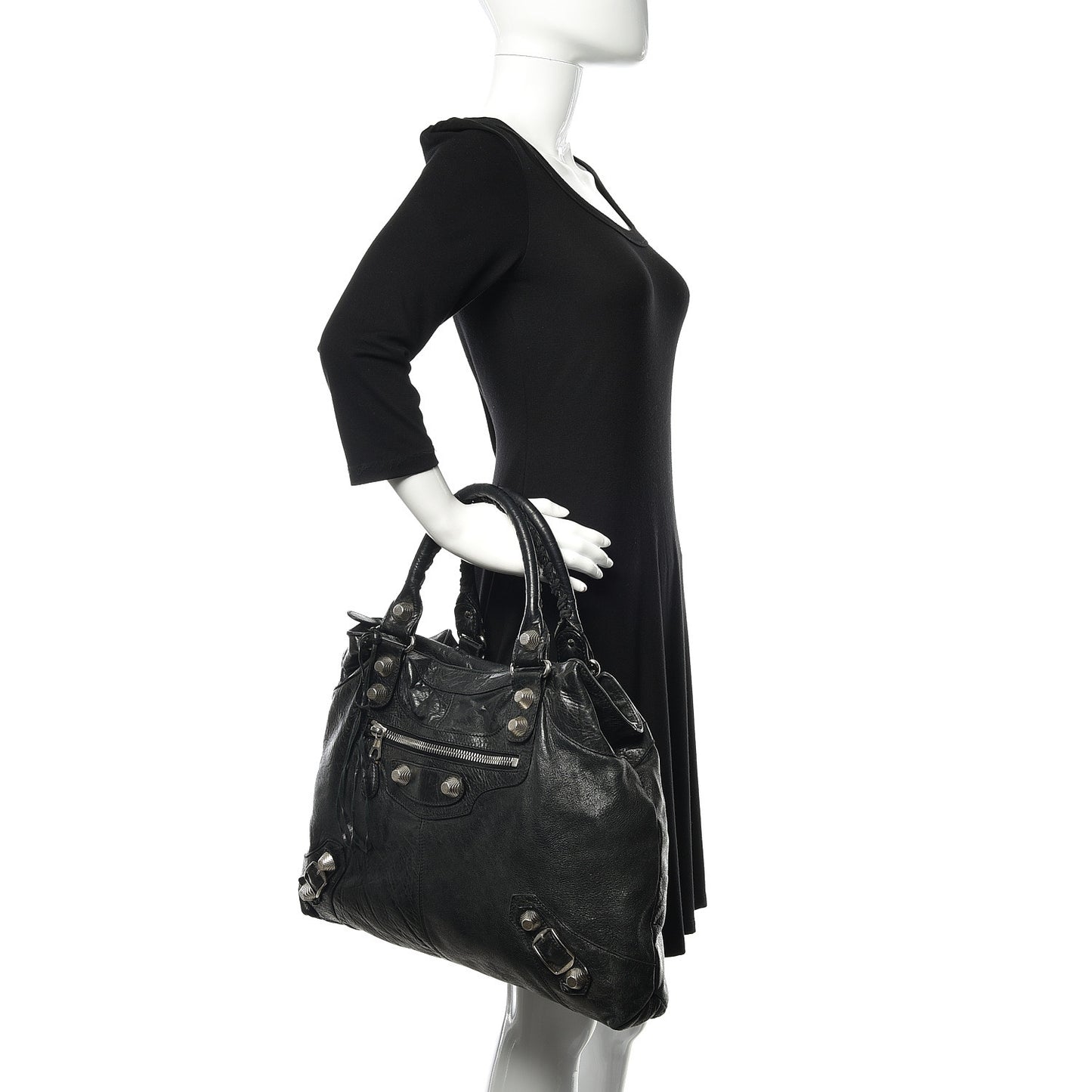 Agneau Giant 21 Silver Hardware Brief Black