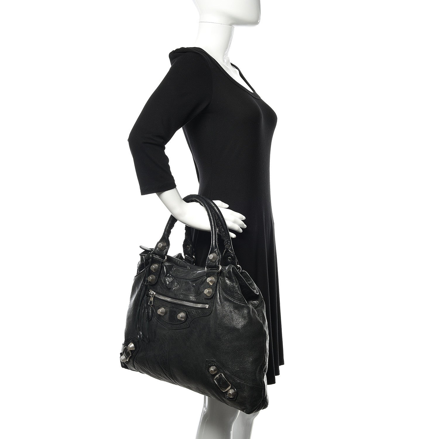 Balenciaga Agneau Giant 21 Silver Hardware Brief Black 2 of 17