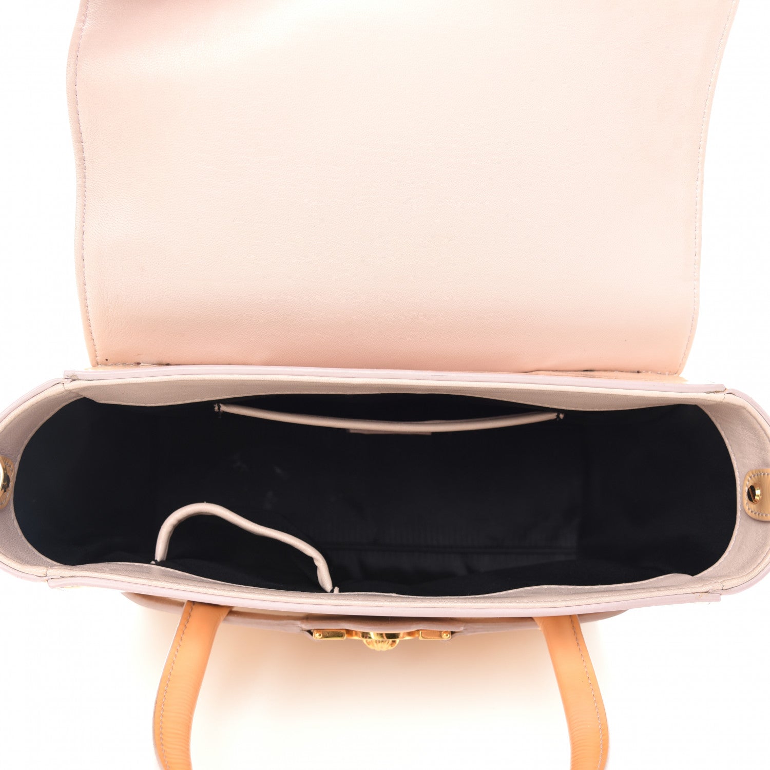 Versace Patent Small Signature Bag Beige 5 of 12