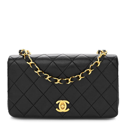 Chanel Lambskin Quilted Small Single Flap Bag Black 1 of 11