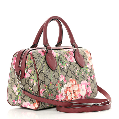 Gucci GG Supreme Monogram Blooms Small Boston Beige Multicolor Dry Rose 3 of 14
