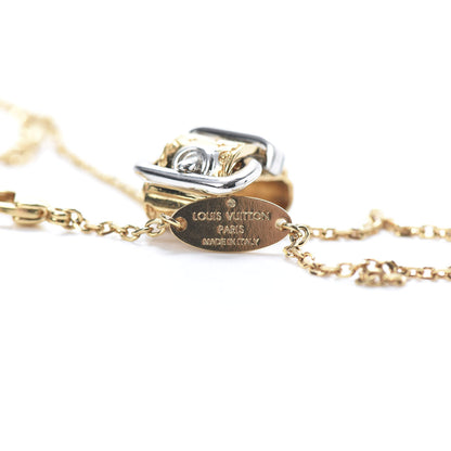 Louis Vuitton Nanogram Buckle Pendant Necklace Gold 4 of 5